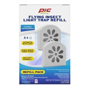 PIC Flying Insect Light Trap Refill Indoor/Outdoor Glue Cartridge Insect Trap